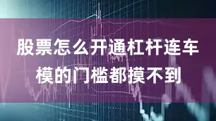 股票怎么开通杠杆连车模的门槛都摸不到